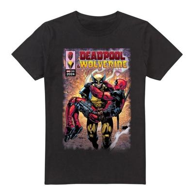 Футболка комикса «Deadpool & Wolverine» для мужчин «Росомаха спасает Дэдпула»