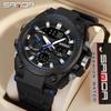 Sanda Men's Multifunctional Waterproof Luminous Military-Style Outdoor Sports Electronic Watch