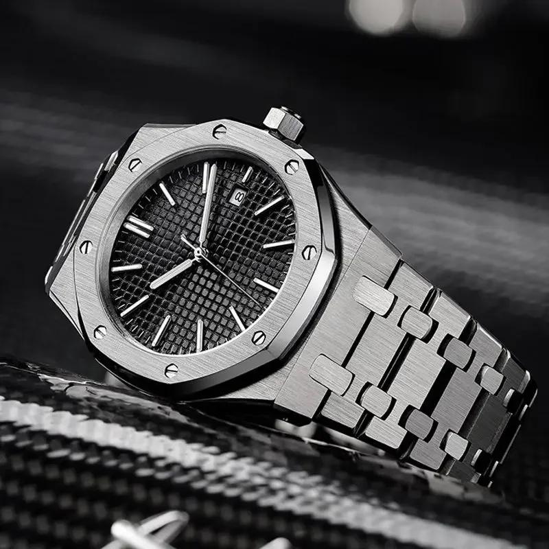 Ремешки для часов из нержавеющей стали 904L для AP 15400 Audemars Piguet Royal Oak GA2100 2110 Браслет Мужской Серебристый водонепроницаемый 26 мм