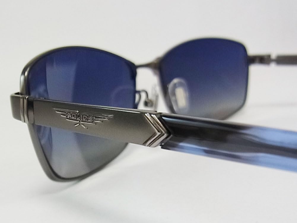 Police SPLQ04J 627P 60 POLICE Polarized for Men and Women Sunglasses, ORIGINS, Lenses, Titanium,