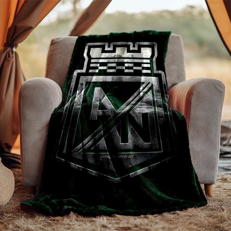 Atletico Nacional Flannel Blanket Soft Warm All-Season Throw, Design for Camping, Car Travel, Hiking Sofa, Bed, Office Perfect Gift for Parties