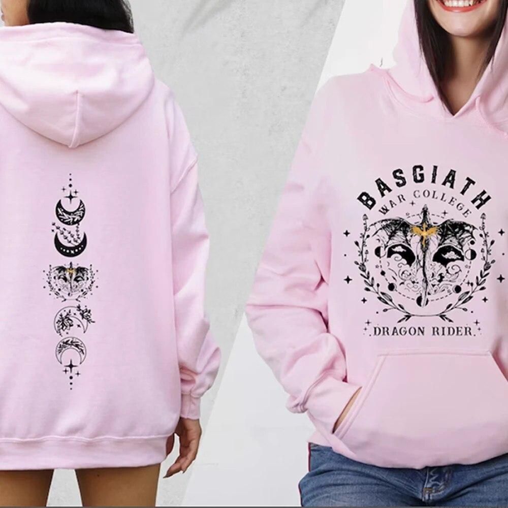 Толстовка унисексFourth Wing Hoodie Basgiath War College Свитер с капюшоном Dragon Rider Толстовка серии Empyrean Унисекс Повседневные толстовки
