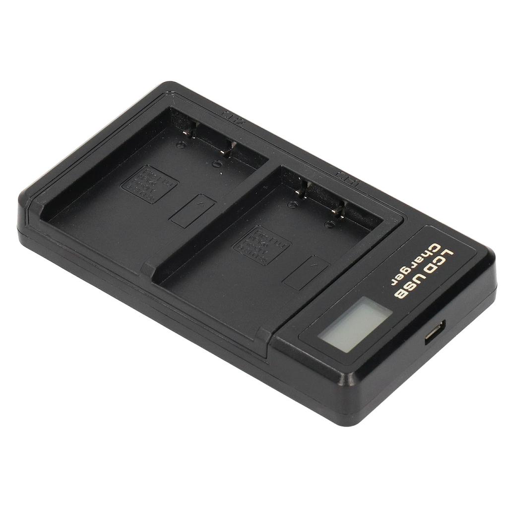 Portable Camera Battery Charger for BLS5 USB Camera Dual Charger with LCD Display