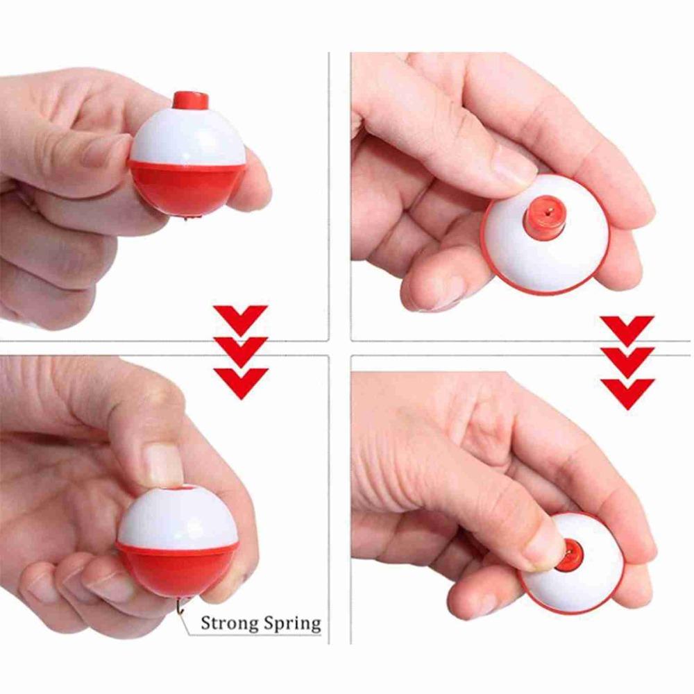 50PCS/50PCS/30PCS Round Fishing Bobbers Red and White Fish Float Fishing Tackle