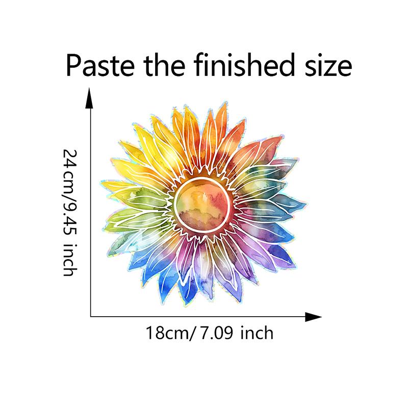 Наклейки-ловцы солнца в виде подсолнуха, самоклеящиеся, наклейка на окно/стену, ловец солнца, создатель радуги, обои для спальни, домашний декор