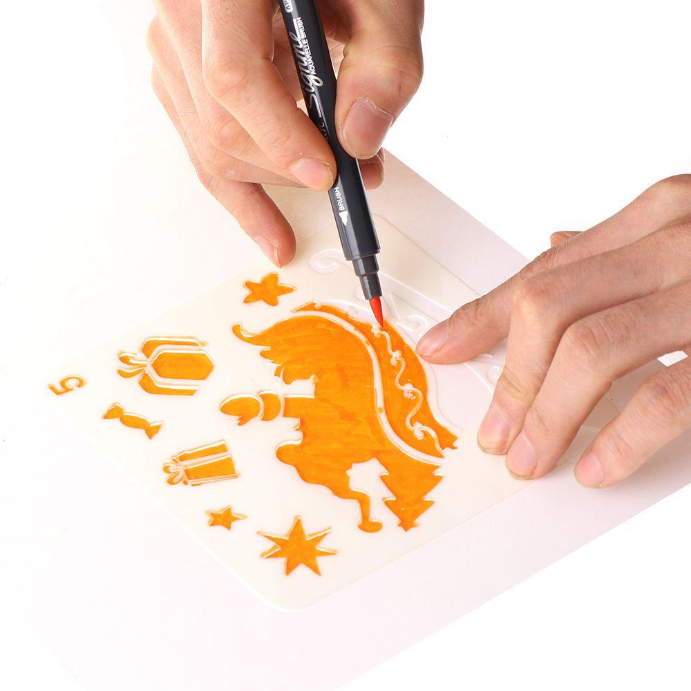 Многослойная бумага, картон, настенная живопись, цветочный шаблон, тиснение, скрапбукинг, рождественские полые трафареты