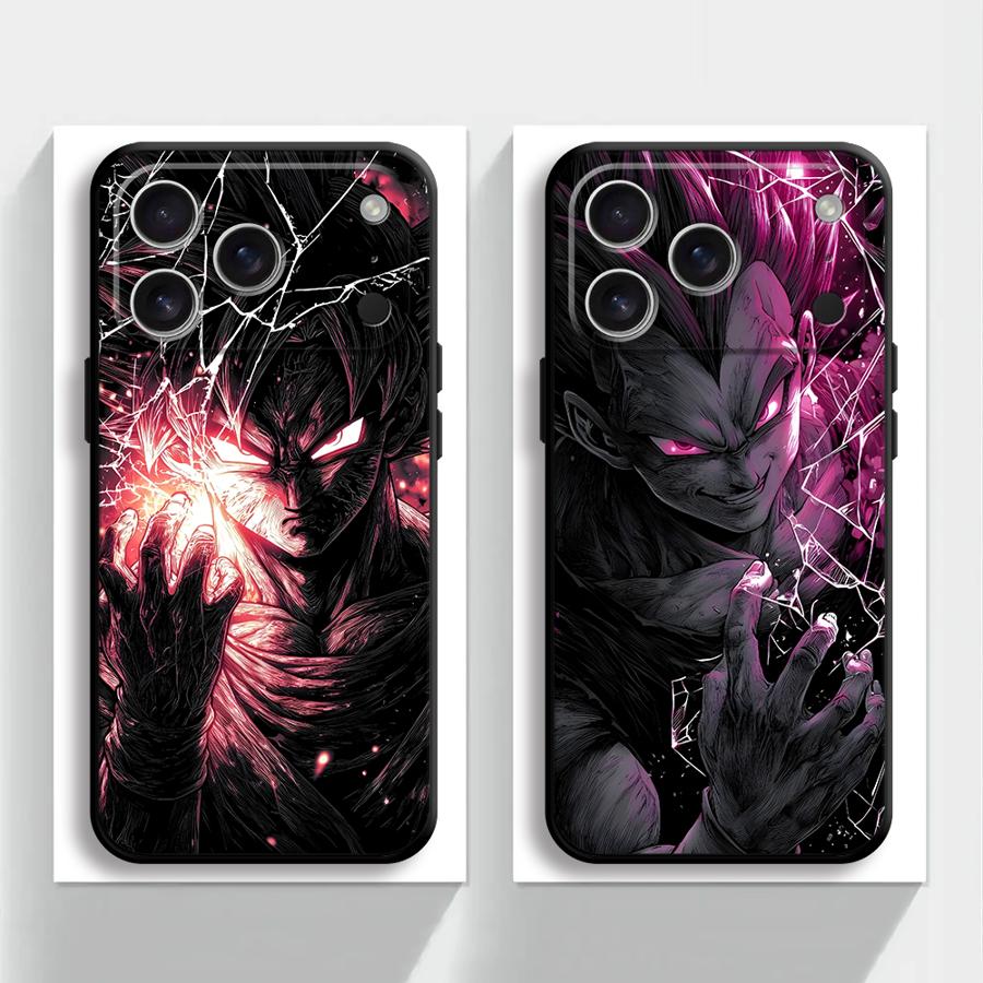 Чехол для телефона Funda для Apple iPhone 17 Pro Max 16 Air XR XS MAX 11 14 15 Pro 7 8 13 12 D-ragonS B-allS Vegeta