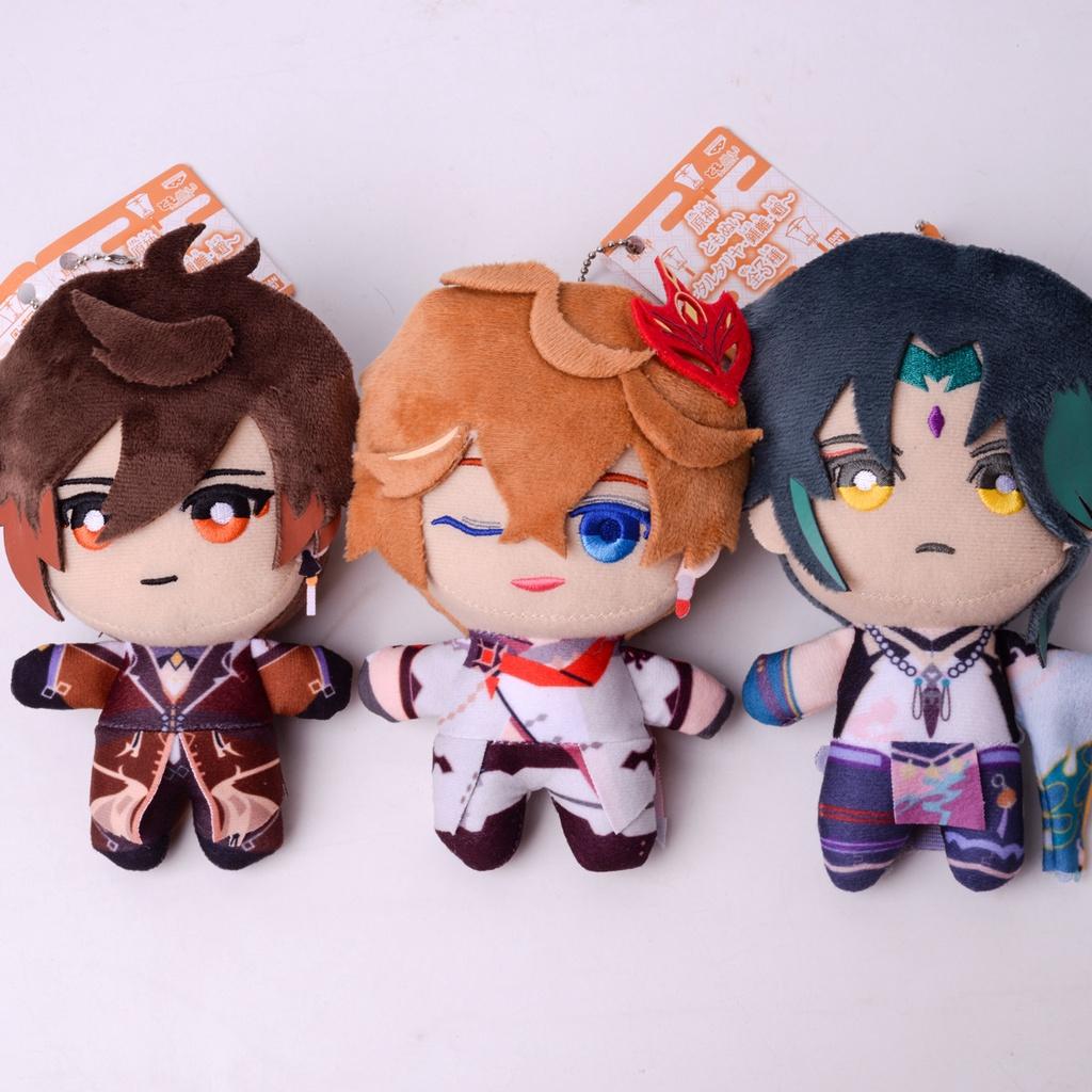 10-15 см игра Genshin Impact мягкая кукла Сяо Чжунли плюшевые игрушки Tartaglia аниме Aether Stuff плюшевые куклы подарок на день рождения для детей