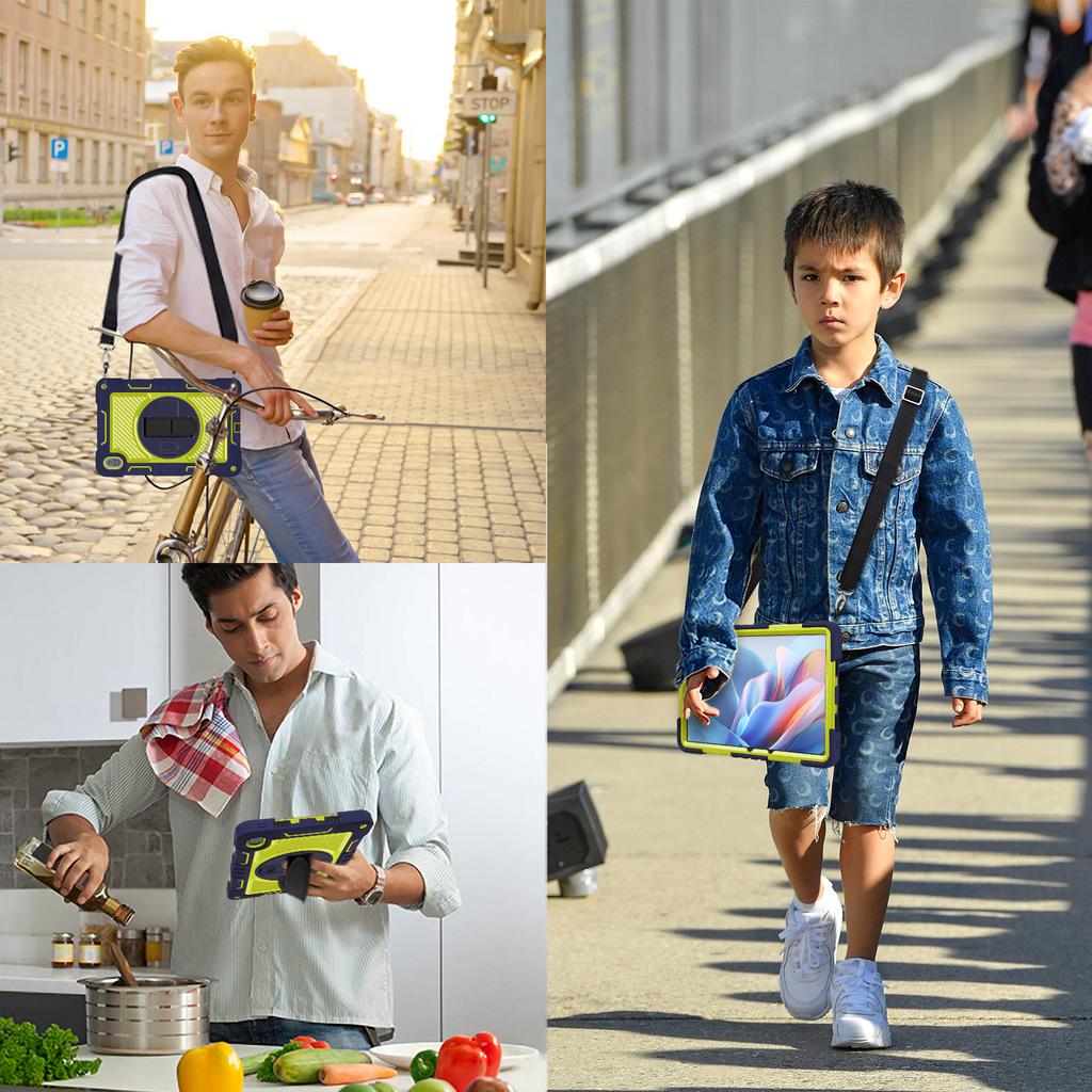 Чехол для планшета Huawei MatePad SE 11 2024, силиконовый + ПК, противоударный чехол с подставкой и плечевым ремнем