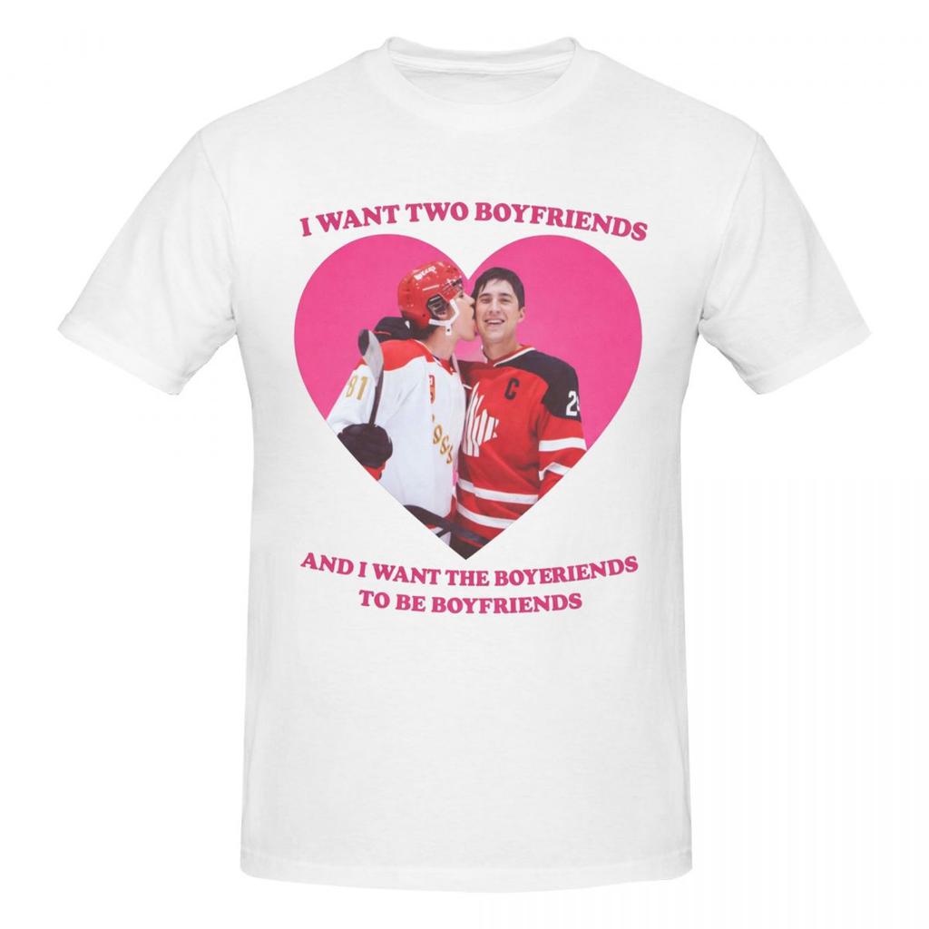 Unisex Heated Rivalry Hockey But Daddy I Love Them Both 2026 Trending T Shirt Streetwear Oversized Oneck Cotton Sleeve Unisex Tshirt