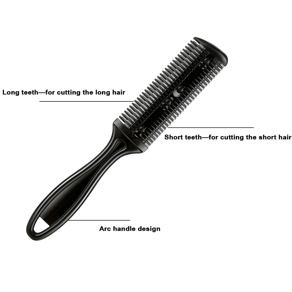 3шт расчески для бритвы для волос, двухсторонняя расческа для стрижки волос с 10 лезвиями из нержавеющей стали