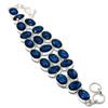 Iolite Oval Shape Gemstone Bracelet Awesome Adjustable Link Handmade Jewelry 8"