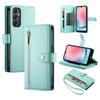DF-011 For Samsung Galaxy A24 4G (162.1 X 77.6 X 8.3mm) Case Zipper Wallet Leather Phone Cover