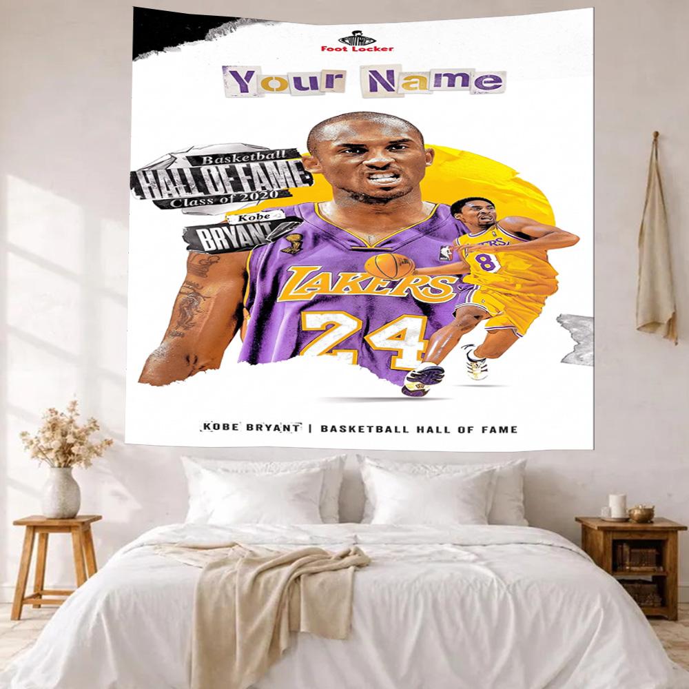 Kobe Custom Your Name Wall Decor Tapestry Art For Pet Memorial Birthdaywedding Party Backdrop Family Gift