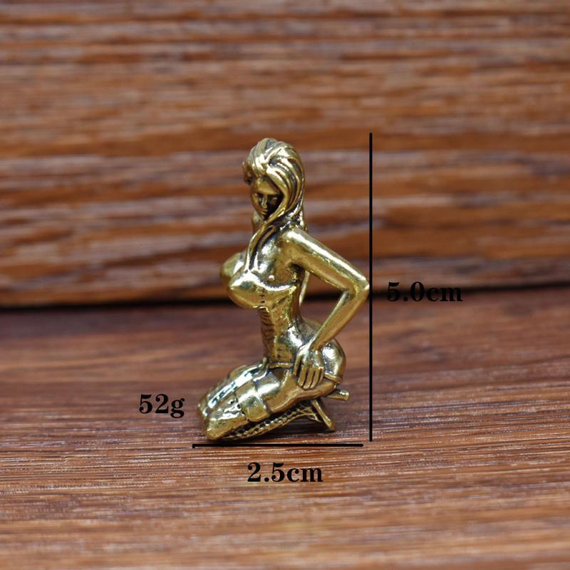 Brass Modern Beauty Statue Ornaments Desktop Office Bedroom Desktop Handicrafts Beauty Art Simulation Model Ornament Collection
