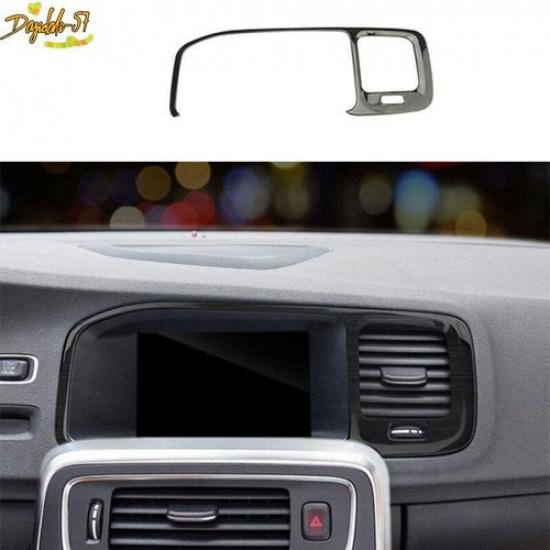 Черная Титановая Накладка на Панель Навигации Центральной Консоли Подходит Для Volvo S60 2011-2018