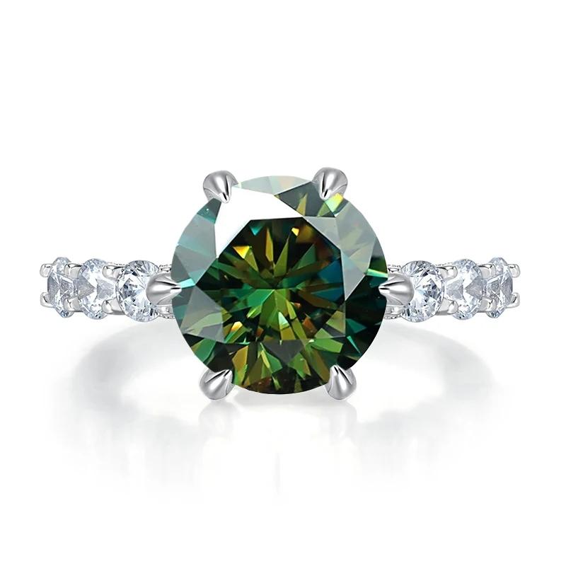 Bague Ringen 2026 Новый 925 Серебро 5 Карат Огненный Разрез Аврора Шесть Лапок Кольцо Женское Богатая Женщина Старшее Кольцо