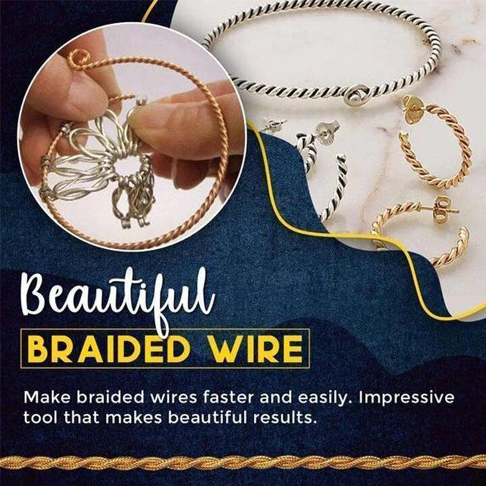 Fancy Jewel Braided Pinvise Braid Pin Vise for Jewelry Double Ended Pin Vise Twist and Braid Wire Tool for Jewelry