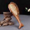 Массажная щетка с круглыми зубцами и воздушной подушкой, деревянная щетка для волос, расческа для выпрямления волос, парикмахерские принадлежности