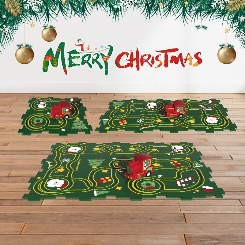 Electric Puzzle Train Racing Rail Car Model Educational Toy Children Track Car Jigsaw Toy Adventure Brain Interactive Game