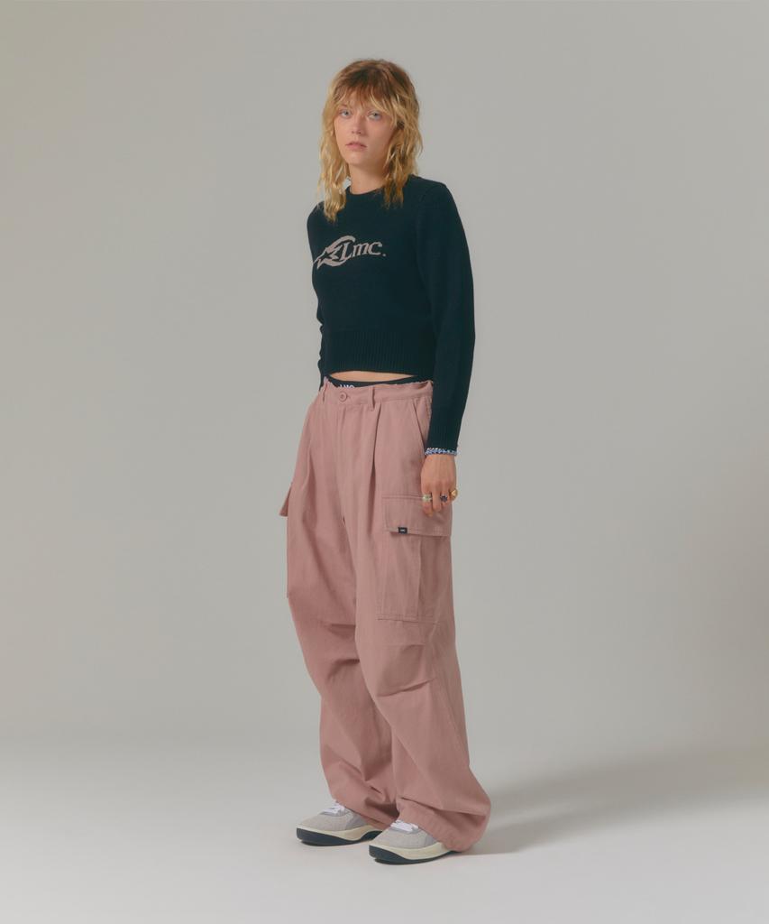 LMC Wide Cargo Pants Dark Pink