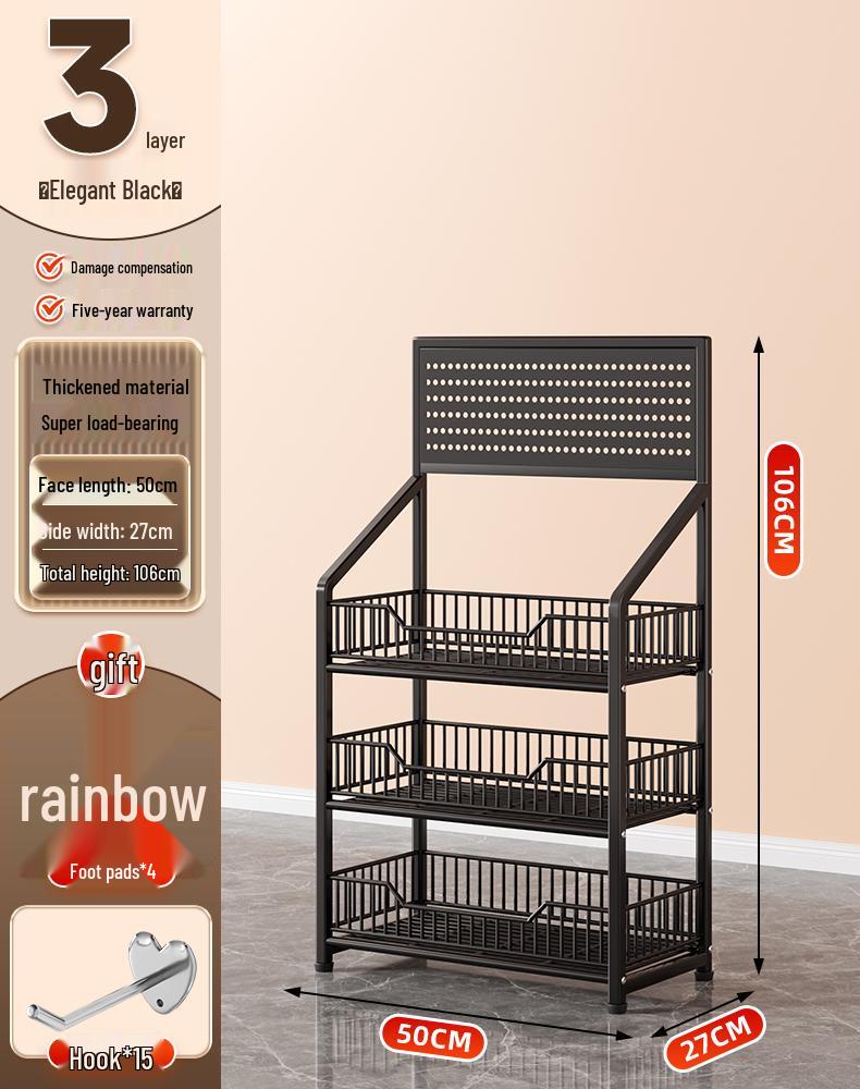 Convenience Store Multi-Layer Display Rack for Snacks, Drinks, and Toys