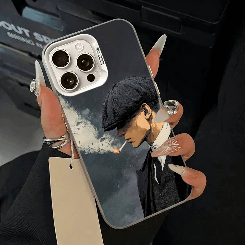 Чехол для телефона P-Peaky-B- Blinders для iPhone 17,16,15,14,13,12,11 Plus,Pro Max,XS,белый серебристый чехол для телефона