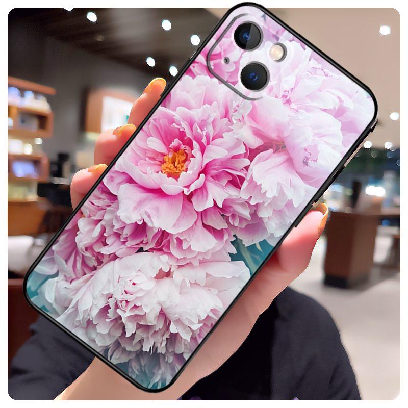 Элегантный чехол с цветком пиона розово-фиолетового цвета для iPhone 17 Pro Max 15 14 13 11 12 16 Pro Max mini 15 16 Plus 16e 17 Air Чехол для телефона