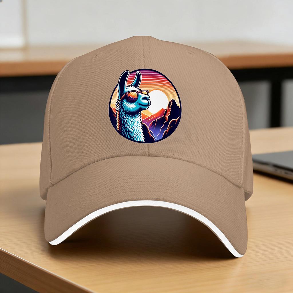 Alpaca At Machu Picchu in Peru Casual Baseball Cap Summer  Trucker Hat Sun Tennis Skate Hip Hop Hats Men Women Baseball Caps