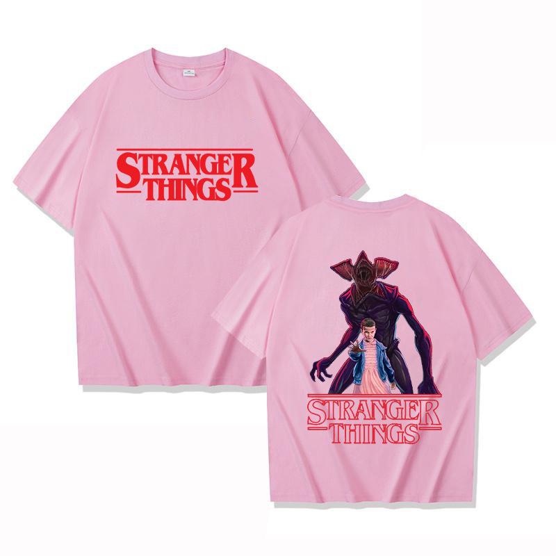 Унисекс Футболка Stranger Things с принтом - Короткий рукав, Круглый вырез, Повседневный топ