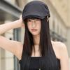 Retro Solid Color Men Beret Hat Adjustable Korean Style Mesh Flat Cap Sunscreen British Style Forward Peaked Cap Men