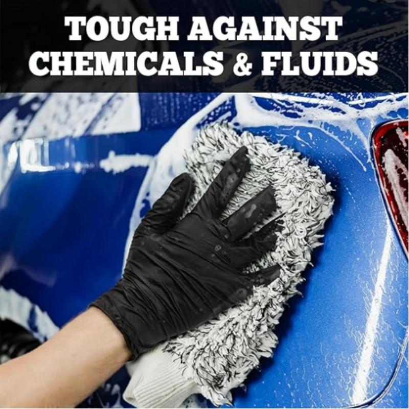 20/100PCS Black Nitrile Gloves Disposable Washing Gloves for Car Auto Household Cleaning Kitchen Beauty Salon Working Gloves