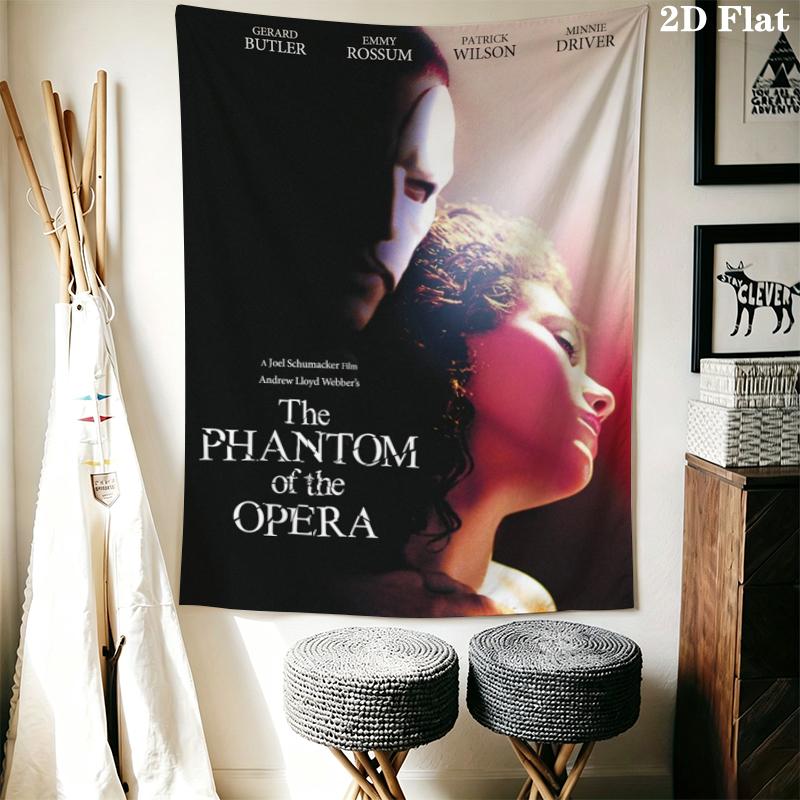 The Phantom of the Opera Wall Tapestry Aesthetic Wall Hanging Printed Fabric Blanket Decorative Tapestries for Bedroom Living Room Home Decor