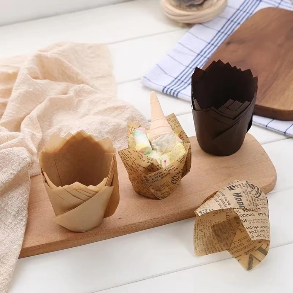 Bakeware Tulip Baking Cup Pastry Tools Cupcake Liners New Greaseproof Paper Party Supplies
