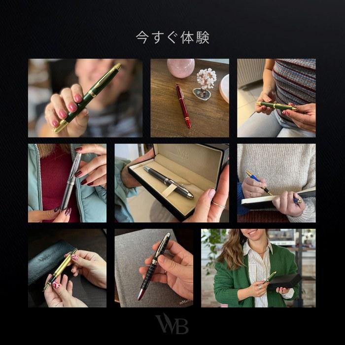 Перьевая ручка Wordsworth & Black Majesty (Красное золото) + 24 чернильных картриджа (Черный и синий) + Набор ручек со средним пером, покрытых 18-каратным золотом