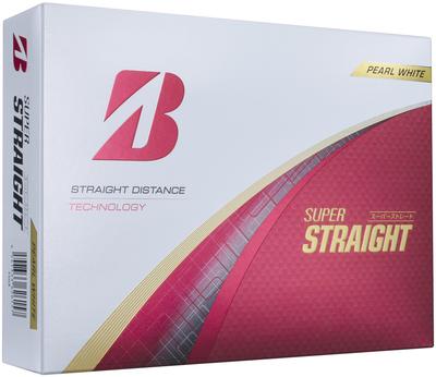 BRIDGESTONE SUPER STRAIGHT Golf 2025 Жемчужная упаковка мячей T5GX, Модель, Белый, 12,