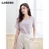 Lagogo Lago Valley new white and comfortable commuting simple T-shirt for women