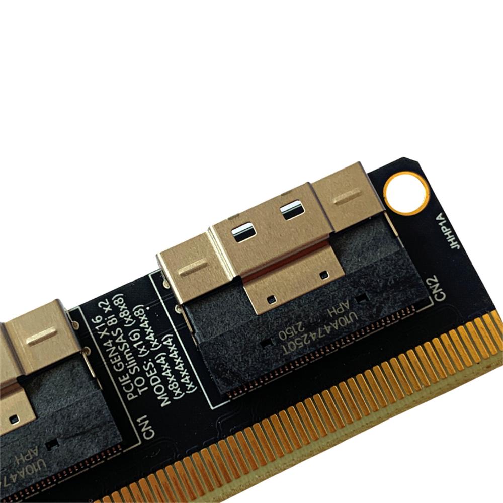 Карта расширения PCIe 4.0 x16 на 4 порта NVMe SlimSAS 8i SFF8654 Видеокарта Жесткий