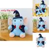 Plush Elephant Toy For Kids Soft Cartoon Sleeper Pillow With Wizard Hat And Bow Decor