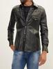 Men Shirt Black Formal Lambskin Handmade Genuine Stylish Leather Casual