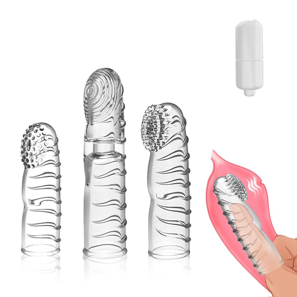 Sex Electric Finger Transparent Finger Masturbation Goods for Bumpy Finger Cot Adult Goods Popular with Finger Bean Cot, Cot, Women, Vibrator, Women,