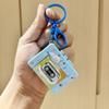 Recordable Retro Tape Recorder Keychain Cassette Recorder Recording Music Box Pendant   Small Gift