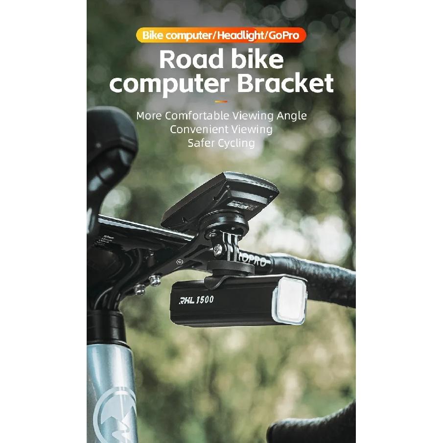 ROCKBROS Bicycle Computer Holder Aluminum Alloy Bike Stopwatch Speedometer Mount Stand For Garmin Wahoo Bryton GoPro Light Stand