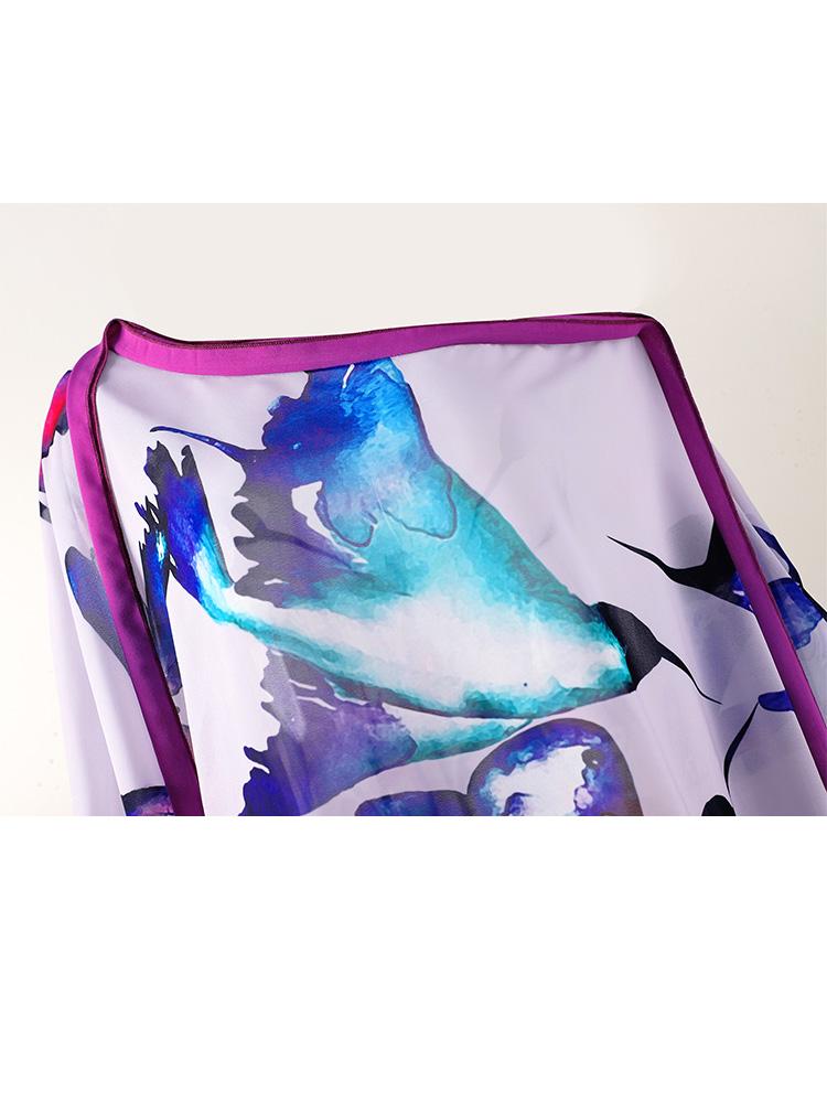 2024 летние пикантные накидки на бикини на одно плечо, топы с принтом больших размеров для женщин, пляжная одежда, купальный костюм, накидка