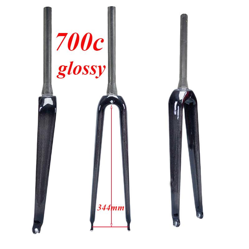 650C 700C Racing Road Bicycle Glossy Matt 3K Full Carbon Fibre Fork Track Fixed Gear Bike Front Fork