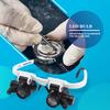 Jewelry Magnifying Glasses with LED Light Magnifier Eyeglasses Portable Lighted Loupe Tools Electronic Repair Close Work