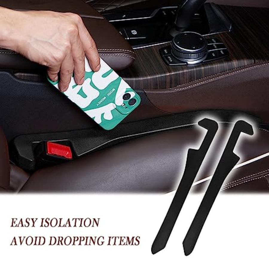Car Seat Gap Filler 2 Pack - One Second Embedded Car Seat Crack Gap Filler for Holding Water Cup/Phone/Key - Car Inserts Betwee