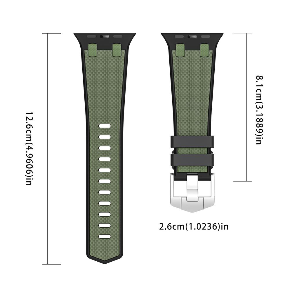 Подходит для AppleWatch789 поколения ультра1/249 мм SE, силиконовый яблочный дуб, ремешок в виде яблока.