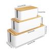 Cable Storage Box Power Strip Case Wooden Power Line Wire Management Organizer Anti-Dust Charger Socket Network Line Storage Bin