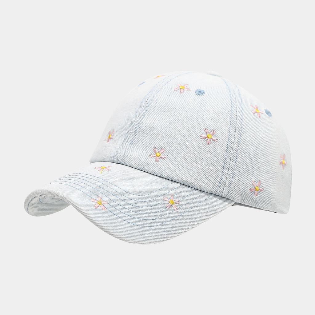 American Retro Floral Embroidered Women's Sun Hat - Autumn Outdoor Travel Sunshade Baseball Cap, Vintage Visor Hat